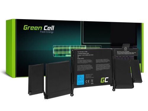 "Green Cell" A1582 baterija, skirta "Apple MacBook Pro 13" A1502 (2015 m. pradžia)