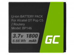 Batterie Green Cell TLIB5AF für Alcatel One Touch Pop C5 X Pop Router Link Zone 4G LTE MW40 Airbox LTE 1800mAh