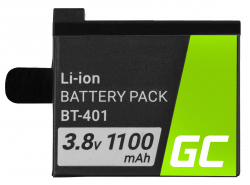 Green Cell ® AHDBT-401 Kamera-Akku für GoPro HD HERO 4 Silver Black Edition, Full Decoded (Li-Ion 1100mAh 3.8V Schwarz)