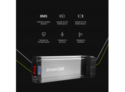 Baterija Baterija Green Cell galinė lentyna 36V 11.6Ah 418Wh, skirta elektriniams dviračiams „E-bike Pedelec“