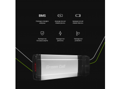 Baterija Baterija Green Cell galinė lentyna 36V 11.6Ah 418Wh, skirta elektriniams dviračiams „E-bike Pedelec“