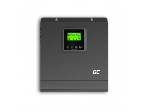 Solar Inverter Off Grid átalakító MPPT Green Cell szolár töltővel 24VDC 230VAC 2000VA/2000W tiszta szinusz hullám