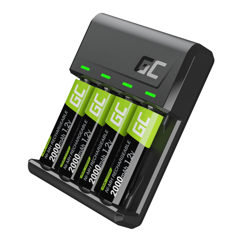 4x AAA Akku USB-C Batterieladegerät für 18650 Akkus AA Ladegerät für Batterien 