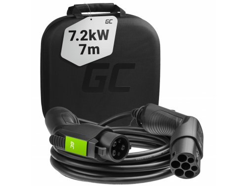 Green Cell Töltőkábel Type 1 7.2kW 32A 7 Méter a Töltés EV Elektromos Autó és Plug-In Hibridek PHEV