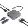 Adaptér HUB USB-C Green Cell 6 v 1 (3xUSB 3.0 HDMI 4K Ethernet) pro Apple MacBook Pro, Air, Asus, Dell XPS, HP, Lenovo X1