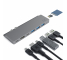 Adapter HUB USB-C Green Cell 8in1 (Thunderbolt 3 HDMI USB SD microSD) für MacBook Pro 13