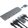 Adapteris HUB USB-C Green Cell 8 prievadai (HDMI, USB, SD, microSD) už Apple MacBook Pro 13