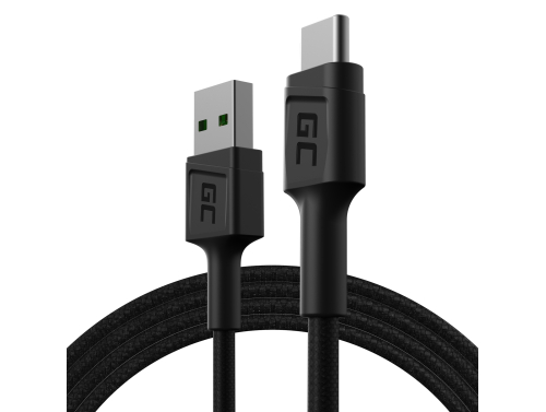 Kabel USB-C Type C 1,2m Green Cell PowerStream Ladekabel mit schneller Ladeunterstützung, Ultra Charge, Quick Charge 3.0