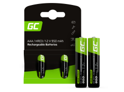 2x įkraunamos baterijos AAA R3 950mAh Ni-MH akumuliatoriai Green Cell