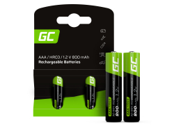 2x akumlátory AAA R3 800mAh Ni-MH dobíjecí baterie Green Cell