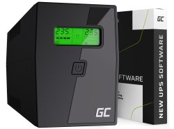 Green Cell Szünetmentes Tápegység UPS 600VA 360W LCD Kijelzővel + Új Alkalmazás