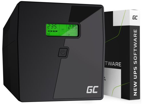 Green Cell Szünetmentes Tápegység UPS 1000VA 600W LCD Kijelzővel + Új Alkalmazás
