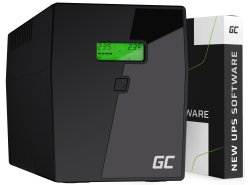 Green Cell Nepřerušitelný Zdroj Napájení UPS 1500VA 900W s LCD displejem + Nová Aplikace