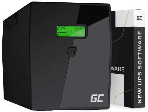 Green Cell Nepertraukiamo Maitinimo Šaltinis UPS 1500VA 900W su LCD ekranu + Nauja Programa