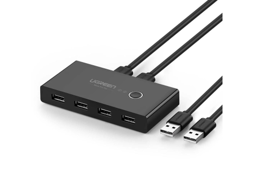 KVM kapcsoló, 2x4 USB, 1x MicroUSB, UGREEN Switch USB 2.0, Gyors és kényelmes számítógépkezelés