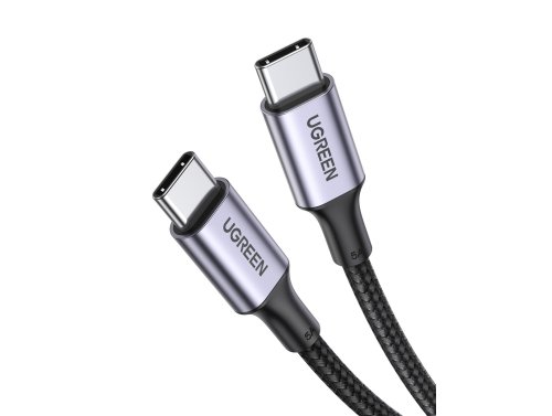 UGREEN USB-C to USB-C Kábel 100W, 300 cm, Gyors Töltés QC3.0, PD, Magas Minőség, Fekete-ezüst színű