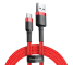 Baseus Cafule USB zu USB-C Kabel, 2A, Quick Charge 3.0, 200 cm, Datenübertragung 480Mb/s, robuste Ummantelung, rote Farbe