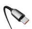 Kábel USB-C - USB-C Baseus 100W, 5A, 2m, Quick Charge 4.0, PD, AFC, FCP, Töltési energia kijelzővel
