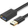 USB kabelio tęstukas UGREEN, USB-A 3.0 (Moteriškas) - USB-A 3.0 (Vyriškas), 3 m, juodos spalvos