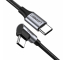 Szögletes kábel UGREEN USB-C - USB-C US255,3A, 60W, 0.5m, Fekete
