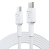 Kabel USB-C Type C 2m Green Cell Weißes PowerStream, Ladekabel mit schneller Ladeunterstützung, Power Delivery 60W, QC 3.0