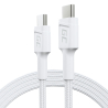 Kabel Weißes USB-C Type C 1,2m Green Cell PowerStream, Ladekabel mit schneller Ladeunterstützung, Power Delivery 60W, QC 3.0