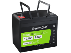 Green Cell® LiFePO4 Akku 12.8V 80Ah 1024Wh LFP Lithium Batterie 12V mit BMS für Photovoltaikanlage Motorboot Camping Marina