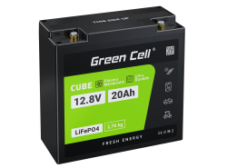 Green Cell® LiFePO4 Akku 12.8V 20Ah 256Wh LFP Lithium Batterie 12V BMS für Rollstuhl Spielzeug Hubwagen Yacht Roller