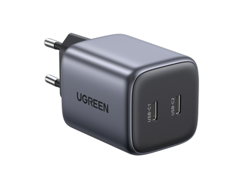 Tinklo įkroviklis UGREEN CD294 | 2 x USB-C GaN 45W | Greitas įkrovimas QC 4.0 PD 3.0