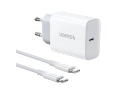 UGREEN 30W Ladegerät mit USB-C-Kabel, Schnellladefunktion, Kompatibel mit Samsung, Xiaomi, iPad und MacBook, leicht und kompakt
