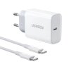 Nabíječka UGREEN s kabelem 30W USB-C, rychlé nabíjení, kompatibilní se Samsung, Xiaomi, iPad a MacBook, lehká a kompaktní