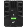 Green Cell Szünetmentes Tápegység UPS AiO 600VA 360W LCD Kijelzővel + Új Alkalmazás