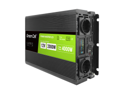 Green Cell PowerInverter LCD Spannungswandler 12 V 2000 W/4000 W Reiner Sinus-Wechselrichter mit Display