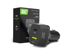 Green Cell Autós Töltő 48W-os Power Delivery energiaellátás Quick Charge 3.0 - USB-C, USB-A
