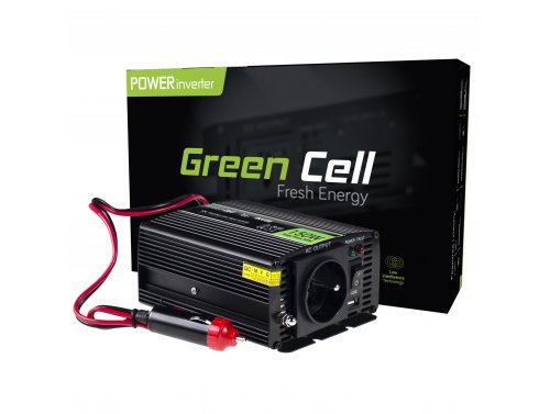 Green Cell ® 150W / 300W feszültségátalakító inverter 12V 220V teljesítményfrekvenciaváltó Autóinverter módosítot szinuszos USB