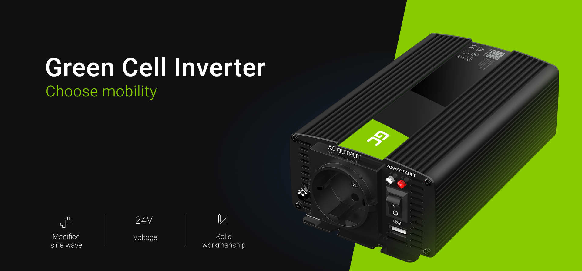Green Cell® 500W/1000W Convertisseur de Tension DC 24V AC 230V Onduleur  Power Inverter - Green Cell